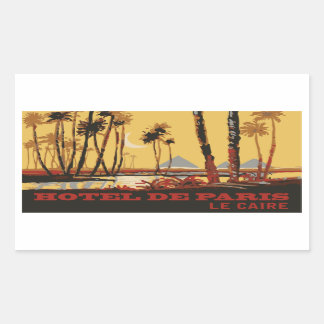 Hotel in Paris (Cairo - Egypt) Vector Rechteckiger Aufkleber