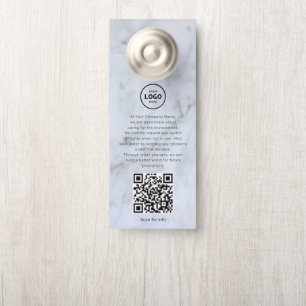 Hotel-Logo-QR-Code-Gästeinformations-Türhänger Türanhänger