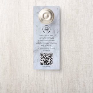 Hotel-Logo-QR-Code-Gästeinformations-Türhänger Türanhänger