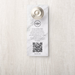 Hotel-Logo-QR-Code-Gästeinformations-Türhänger Türanhänger
