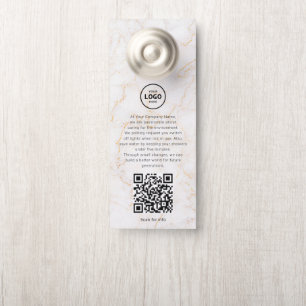 Hotel-Logo-QR-Code-Gästeinformations-Türhänger Türanhänger