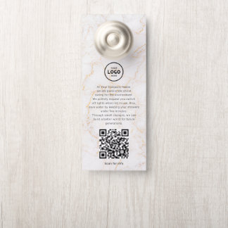 Hotel-Logo-QR-Code-Gästeinformations-Türhänger Türanhänger
