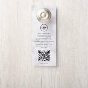 Hotel-Logo-QR-Code-Gästeinformations-Türhänger Türanhänger