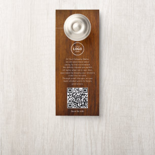 Hotel-Logo-QR-Code-Gästeinformations-Türhänger Türanhänger