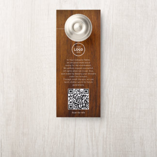 Hotel-Logo-QR-Code-Gästeinformations-Türhänger Türanhänger