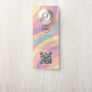 Hotel-Logo-QR-Code-Gästeinformations-Türhänger Türanhänger