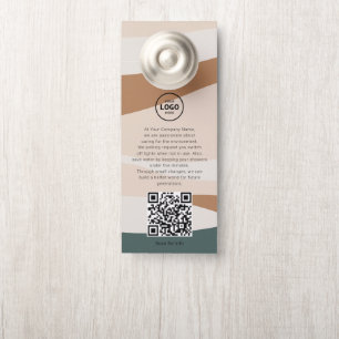 Hotel-Logo-QR-Code-Gästeinformations-Türhänger Türanhänger