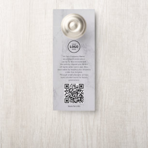 Hotel-Logo-QR-Code-Gästeinformations-Türhänger Türanhänger