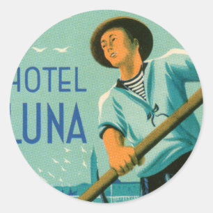 Hotel Luna Venezia Runder Aufkleber