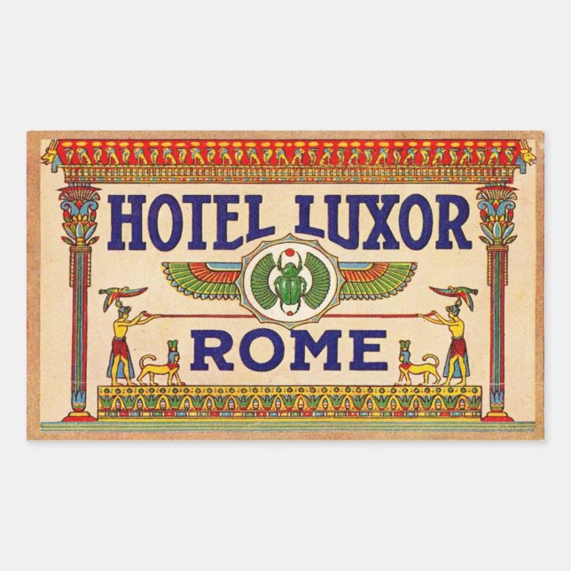 Hotel Luxor Rechteckiger Aufkleber (Vorderseite)