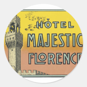 Hotel Majestic Florenz Runder Aufkleber