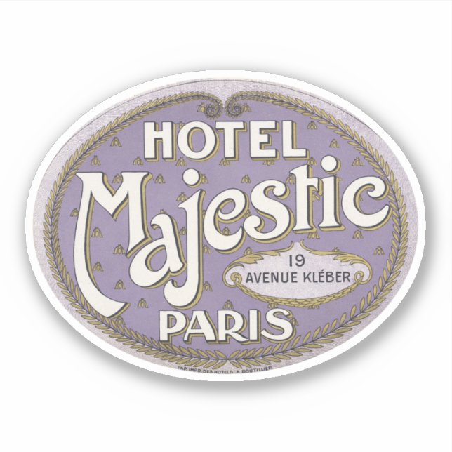 Hotel Majestic Paris Aufkleber (Vorderseite)