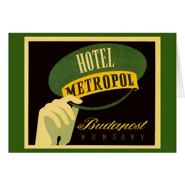 Hotel Metropol Budapest Ungarn Bellhop Hat (Vorderseite (Horizontal))