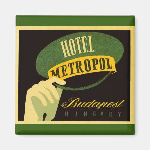 Hotel Metropol Budapest Ungarn Gepäckträger Mütze Magnet