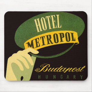 Hotel Metropol Budapest Ungarn Gepäckträger Mütze Mousepad