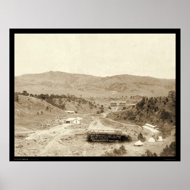 Hotel Minnekahta Hot Springs SD 1889 Poster (Vorne)