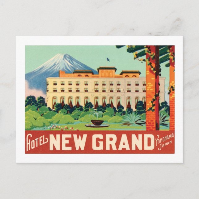 Hotel New Grand, Yokohama Japan Postkarte (Vorderseite)