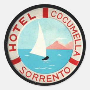 Hotel- & Reisekleber im Vintage-Stil Runder Aufkleber