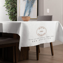 Hotel Restaurant Logo Name Bon Appetit White Tischdecke