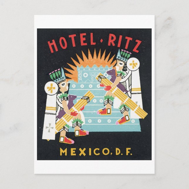 Hotel Ritz Mexico, D.F. Postkarte (Vorderseite)