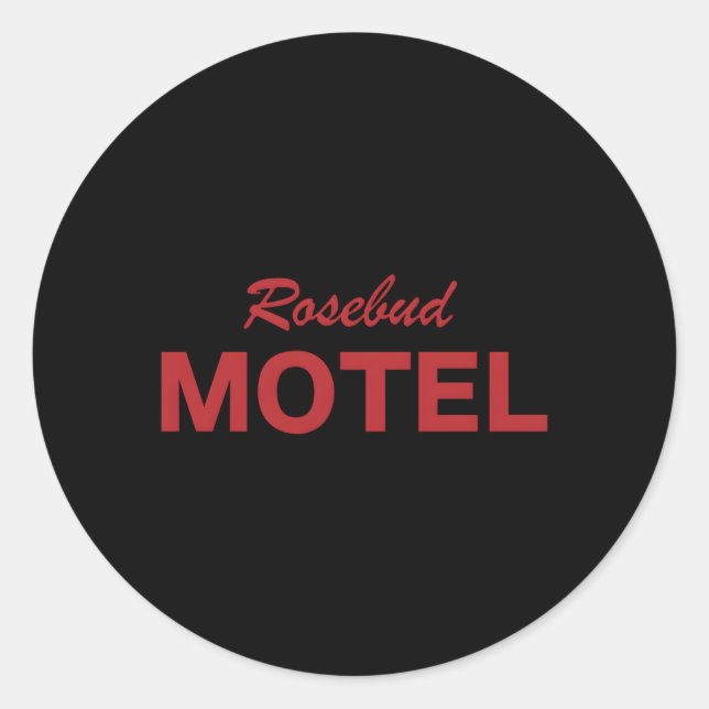 Hotel Rosenknospe Runder Aufkleber (Vorderseite)