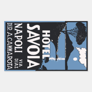 Hotel Savoia (Napoli - Italy) Vector Format Rechteckiger Aufkleber
