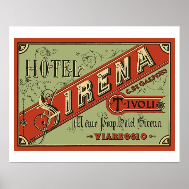 Hotel Sirena (Tivoli - Italien) Poster (Vorne)
