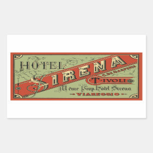 Hotel Sirena (Tivoli - Italy) Rechteckiger Aufkleber