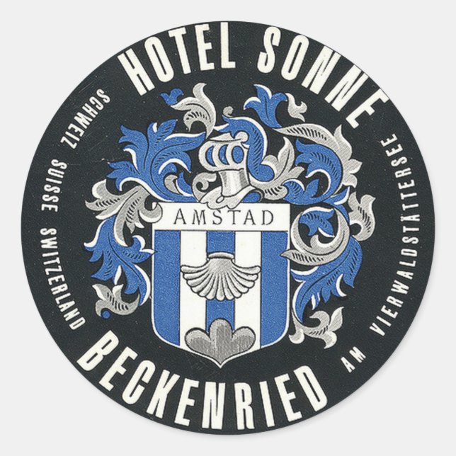 Hotel Sonne Beckenried - Schweizer Aufkleber für R (Vorderseite)