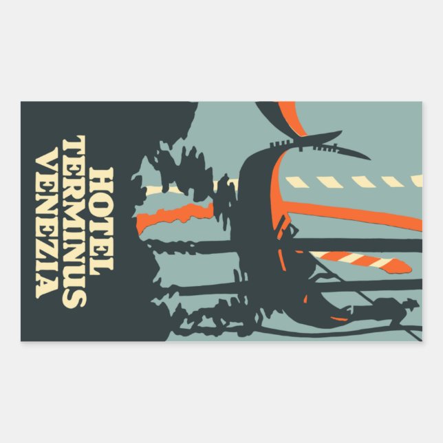 Hotel Terminus (Venezia - italy) Vector Rechteckiger Aufkleber (Vorderseite)