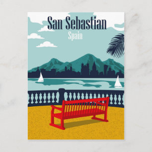 Hotel Terrace in San Sebastian, Spanien Postkarte