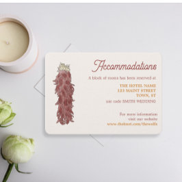 Hotel Unterkunftskarte für Südwesthochzeit RSVP Karte