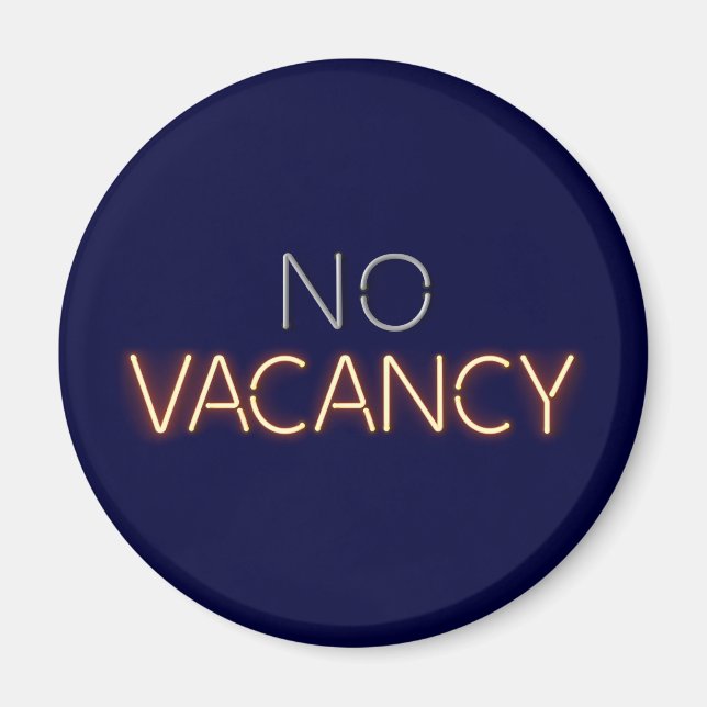 Hotel Vacancy No Vacancy Neonlicht Lights Magnet (Vorne)