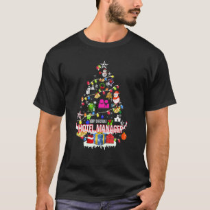 Hotel verwaltet Weihnachtsbaum Weihnachtsbaum T-Shirt