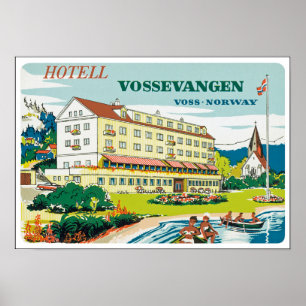 Hotel Vossevangen Norwegen Poster