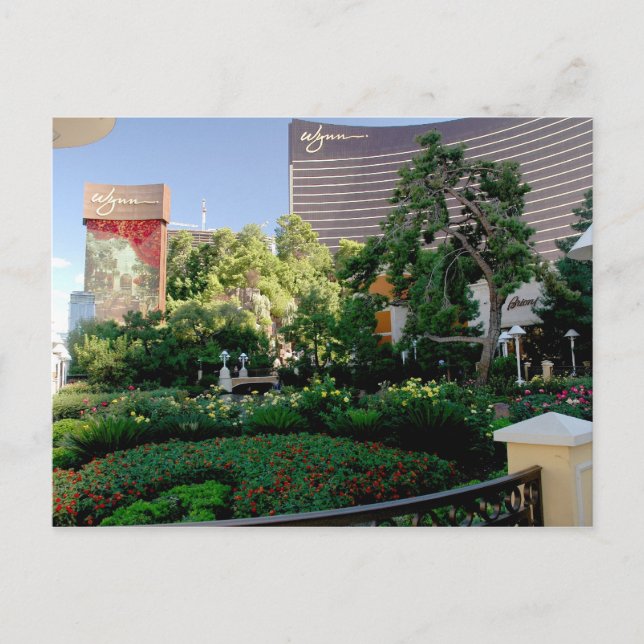 Hotel Wynn und Kasino Garten Postkarte (Vorderseite)