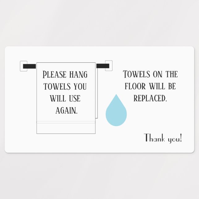 Hotelhandtuchsignatur Etiketten (Design 2)