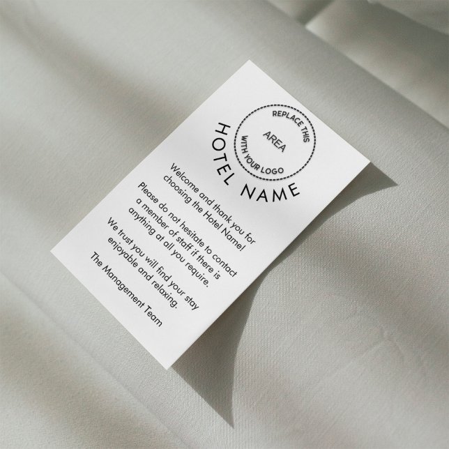 Hotellogo Willkommenskarten Gästezimmer Farbe Begleitkarte (Von Creator hochgeladen)