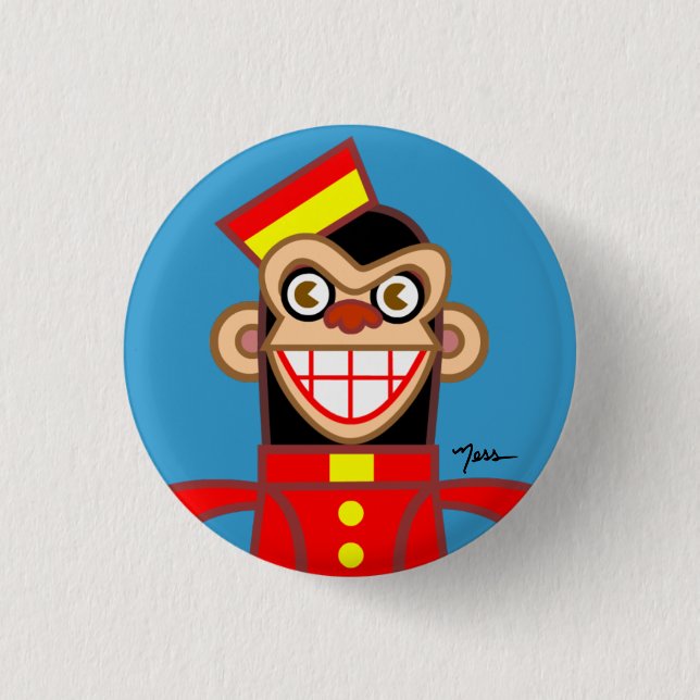 Hotelpage-Schimpanse Button (Vorderseite)
