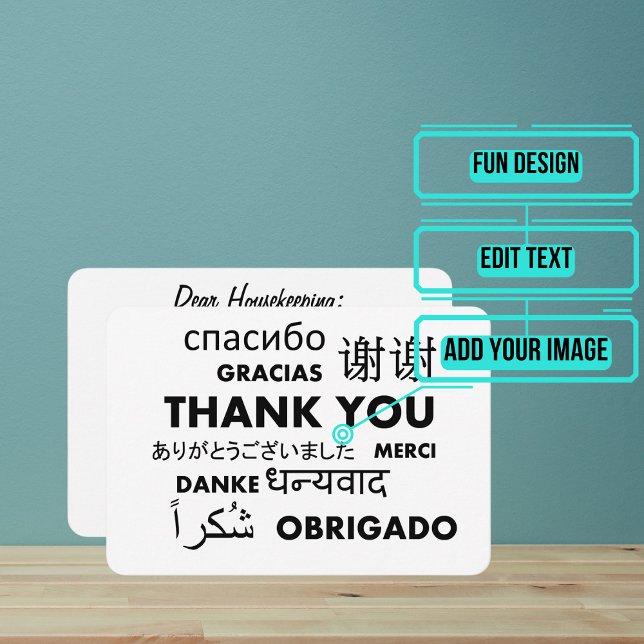 Hotelpersonal und Housekeping Dankeskarte (Show the housekeeper that you really appreciate him/her.)