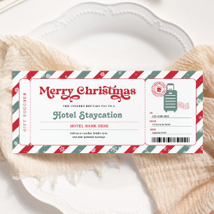 Hotelreservierung Bleibe Weihnachtsgutschein Einladung