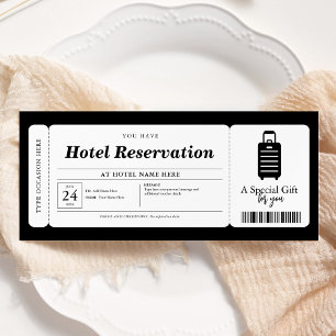 Hotelreservierungs-Gutschein für einen Aufenthalt Einladung