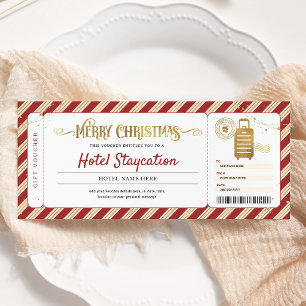 Hotelreservierungs-Weihnachtsgeschenkgutschein Einladung