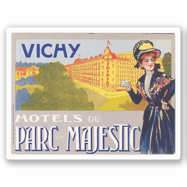Hotels du Parc Majestic Vichy Frankreich Aufkleber (Vorderseite)