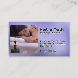 Hotelservices Spa Massage Visitenkarte