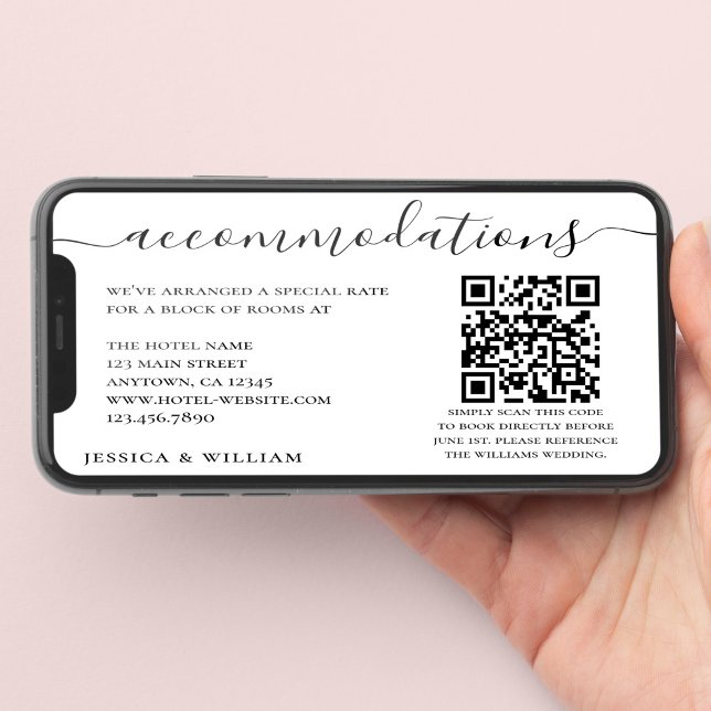 Hotelunterkunft für Hochzeiten mit QR-Code Karte (Von Creator hochgeladen)