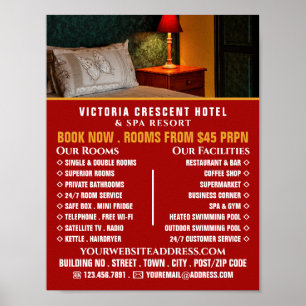 Hotelzimmer, Hotelunterkunft Werbung Poster