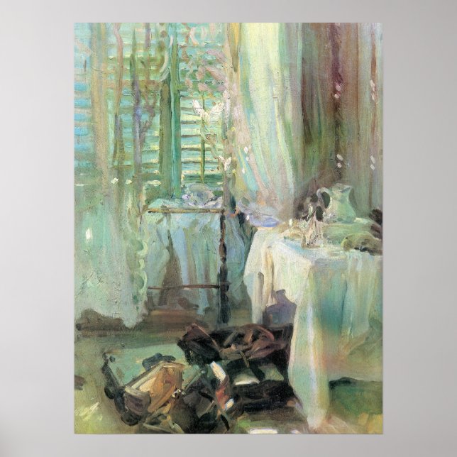 Hotelzimmer von John Singer Sargent Poster (Vorne)
