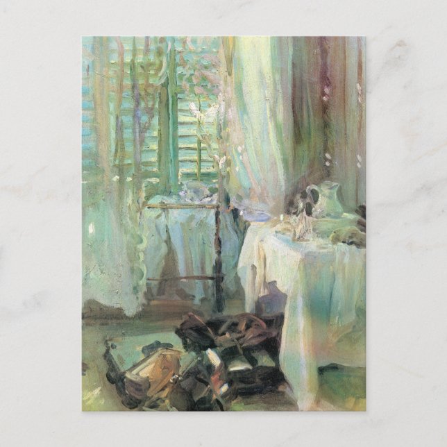Hotelzimmer von John Singer Sargent Postkarte (Vorderseite)