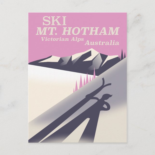 Hotham, Viktorianisches Alpenposter. Postkarte (Vorderseite)